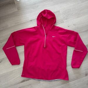 Nike Running Dri-Fit Half Zip Hoodie Fuchsia Womens Sz L
